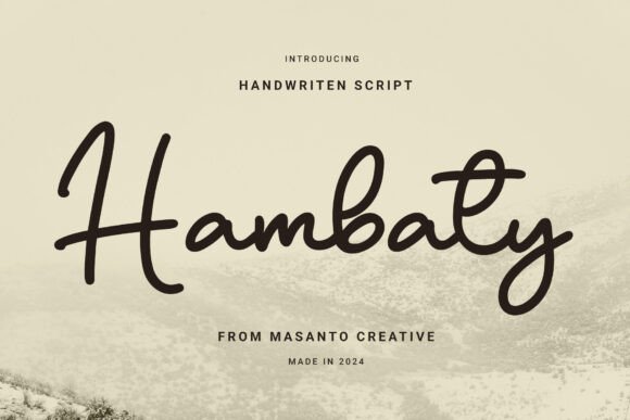 Hambaty Script: The Handwritten Font Crafters Love