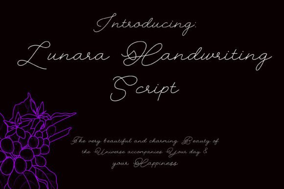 Lunara Handwriting Script 6.0: A Light Handwritten Font