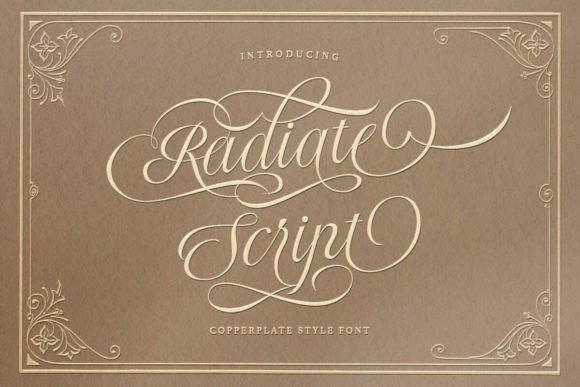 Radiate Script: The Elegant Typeface for Handmade Products