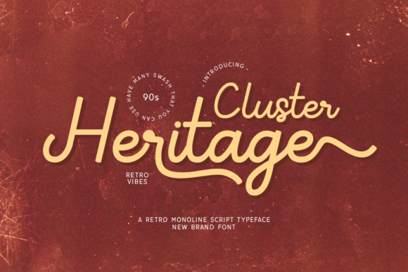 The Cluster Heritage Typeface: A Crafter's Flowing Script